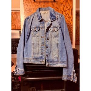 Refuge Womens‎ Denim Jacket Blue Classic Trucker Style Size S